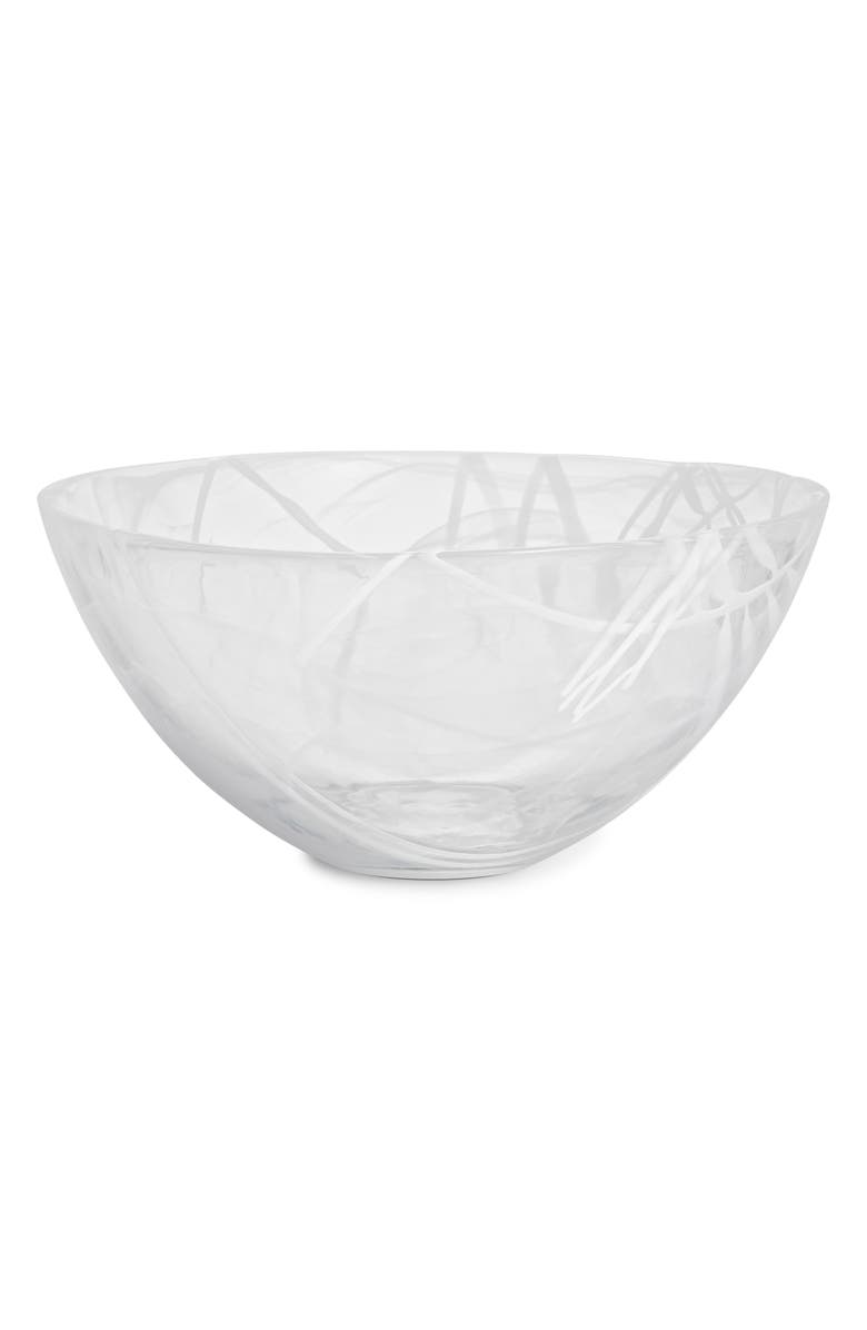 Kosta Boda Contrast Large Bowl, Main, color, White