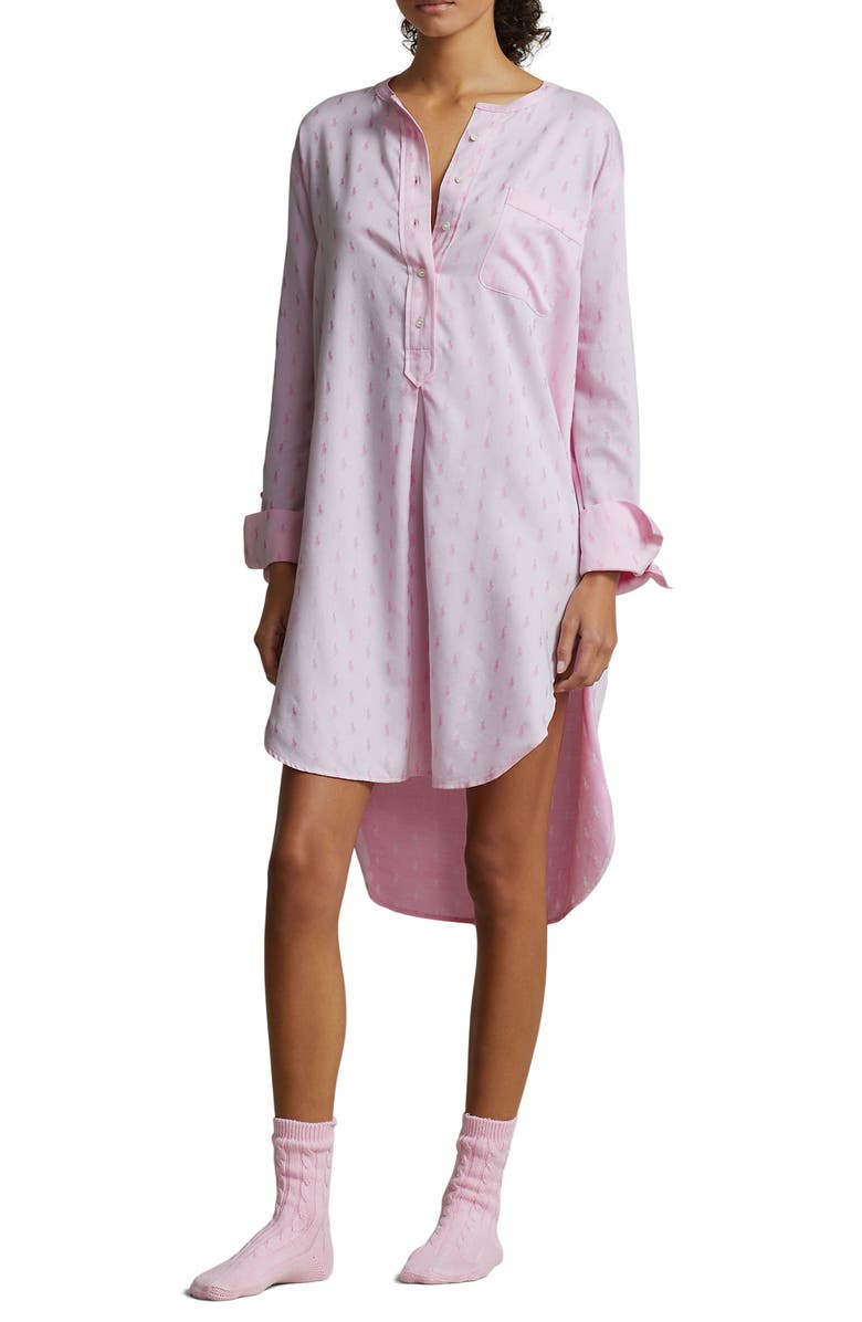 Polo Ralph Lauren Logo Long Nightshirt, Main, color, 