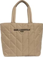KARL LAGERFELD PARIS Voyage Quilted Nylon Tote Bag