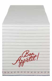 Bon Appétit Embroidered Table Runner