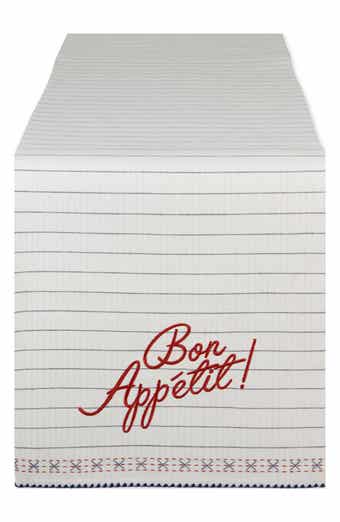 Design Imports Bon Appétit Embroidered Table Runner