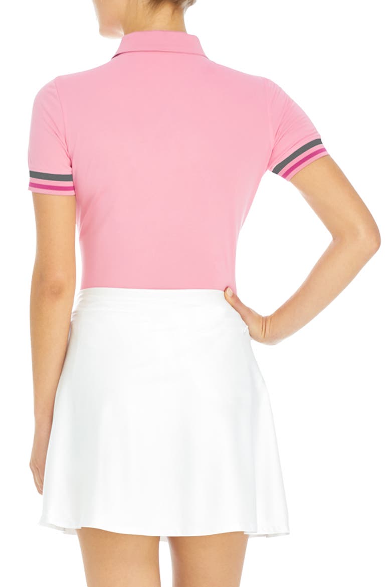 Tipped Piqué Golf Polo, Alternate, color, SEA PINK
