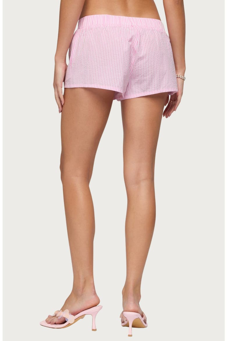 Amaliah Striped Shorts, Alternate, color, PINK
