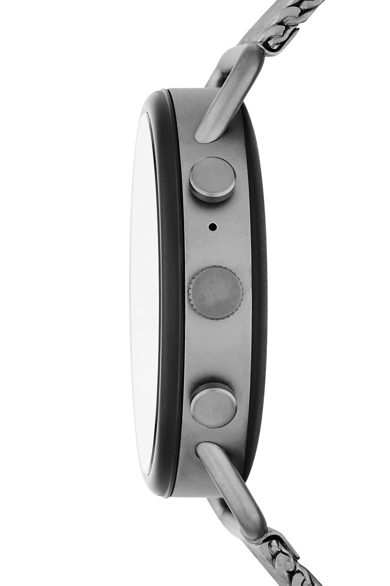 Falster 3 Mesh Strap Smart Watch, 42mm, Alternate, color, GUNMETAL/ BLACK/ GUNMETAL