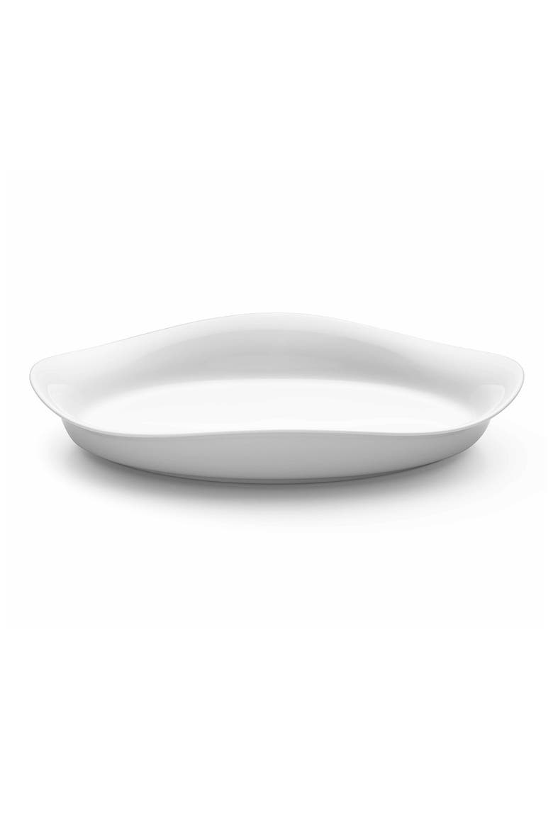 Cobra Porcelain Oval Deep Dish Serving Bowl, Main, color, SILVER
