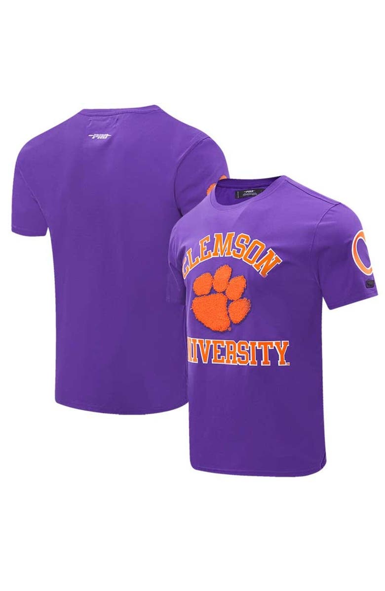 PRO STANDARD Men's Pro Standard Purple Clemson Tigers Classic Stacked Logo T-Shirt, Main, color, Purple