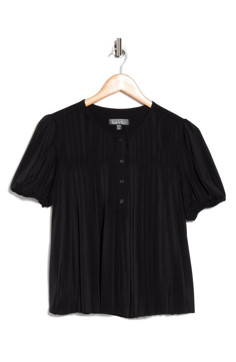 Nicole Miller Round Neck Short Sleeve Top, Alternate, color, 