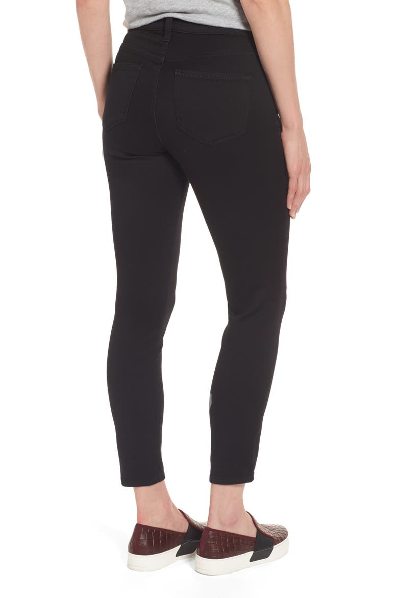 Ami Stretch Ankle Skinny Jeans, Alternate, color, BLACK