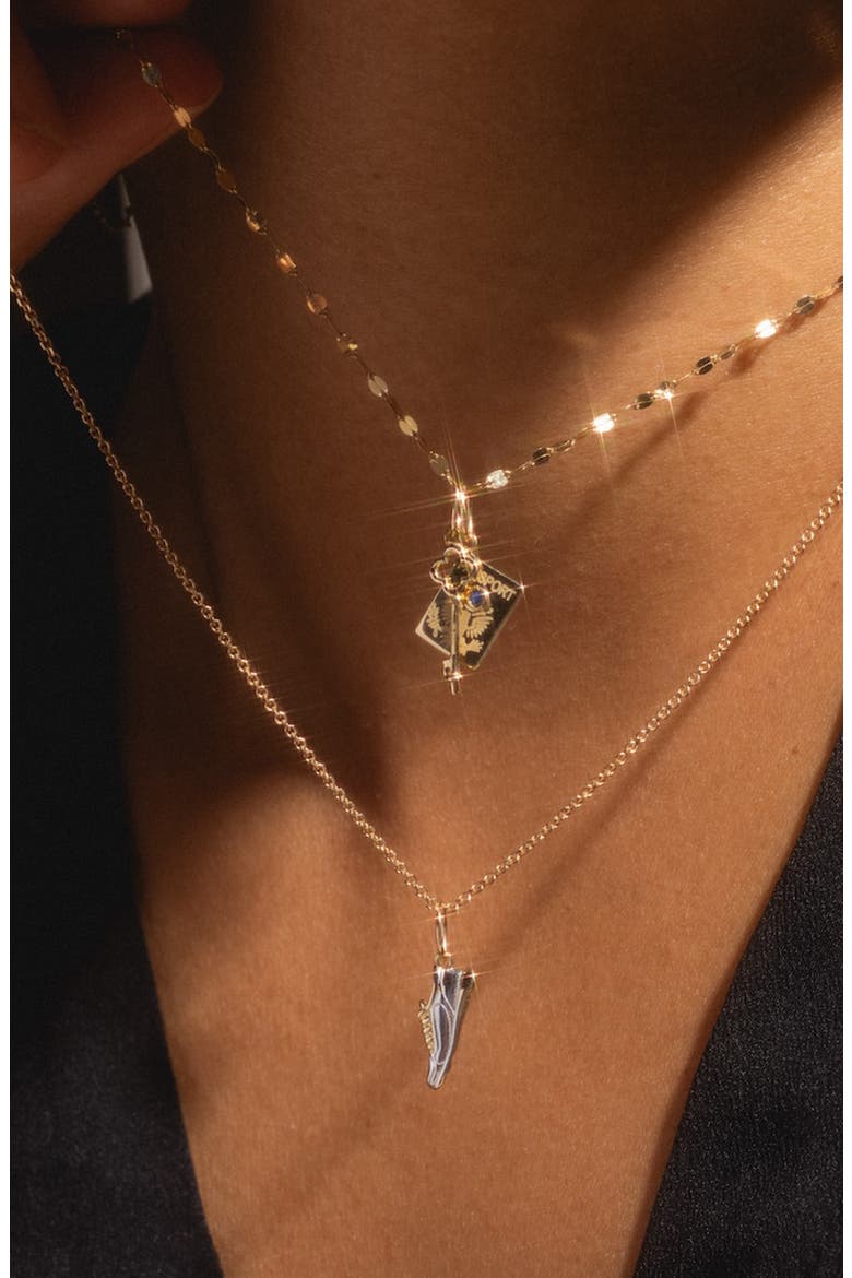 Solid 9K Gold Marathon Shoe Charm, Alternate, color, GOLD