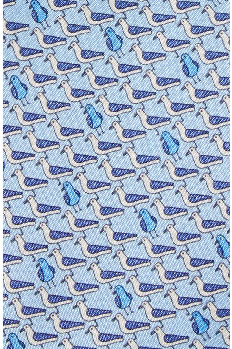 Quadri Bird Silk Tie, Alternate, color, BLUE