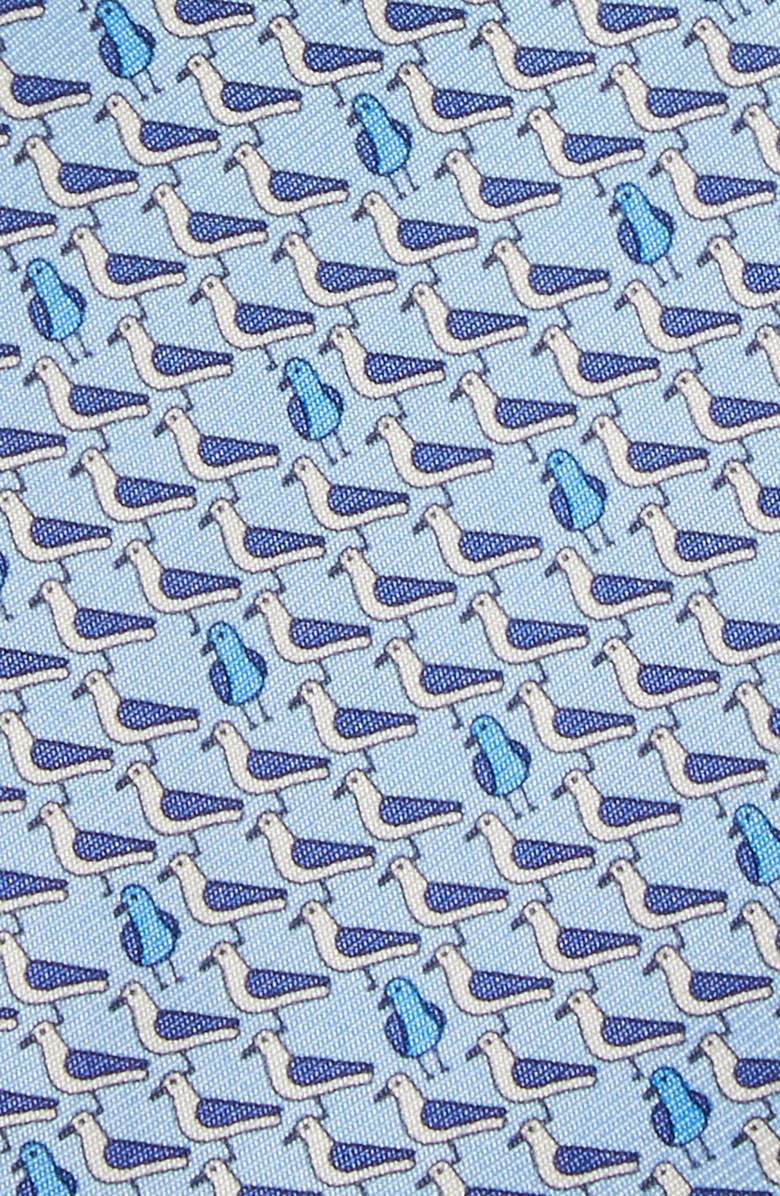 ZEGNA TIES Quadri Bird Silk Tie, Alternate, color, Blue