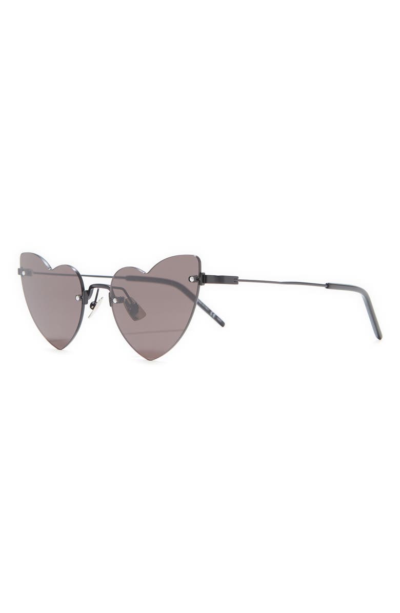 Saint Laurent 50mm Heart Sunglasses, Alternate, color,