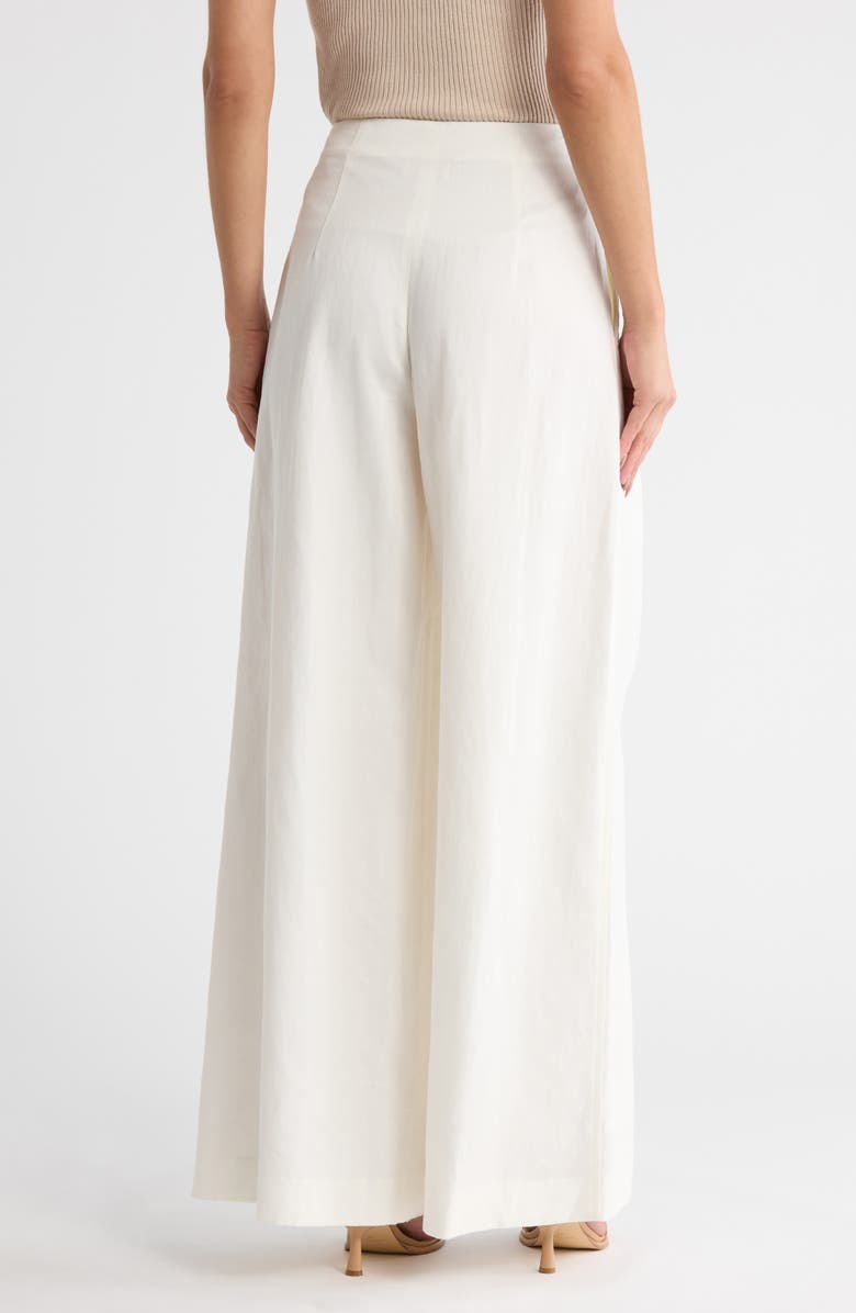 TWP Drew Linen & Cotton Blend Wide Leg Pants, Alternate, color, White