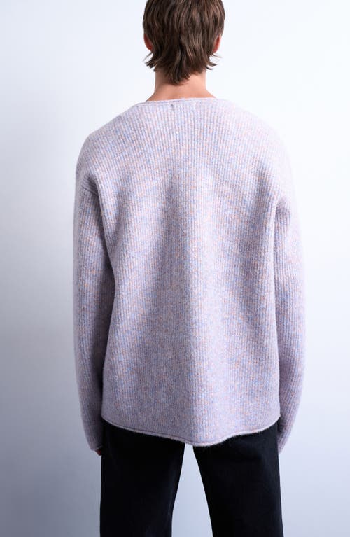 Topman Twist Yarn V-neck Cardigan In Purple