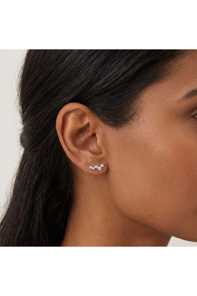 Star Cluster Stud Earring Sterling Silver, Alternate, color, Silver