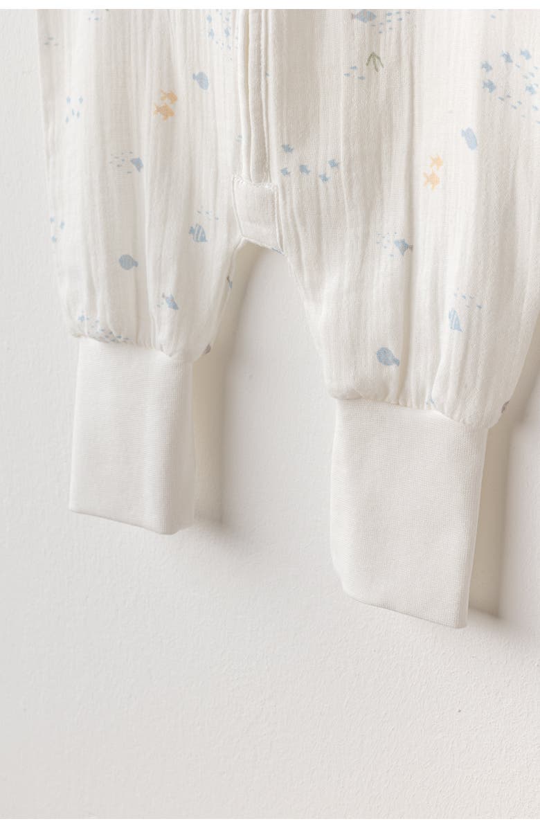 Andy Wawa Ocean Sleeveless Muslin Romper, Alternate, color, 