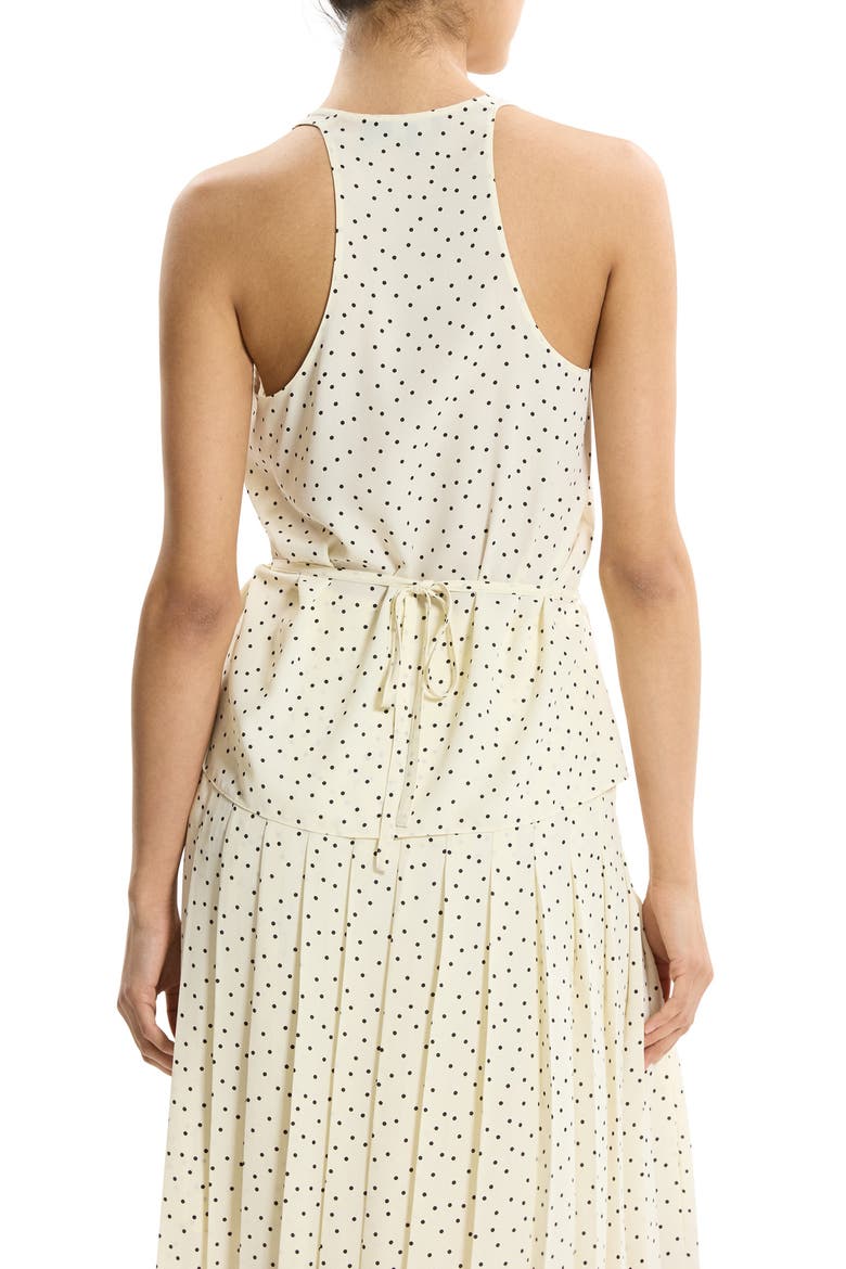 Dot Print Belted Tank Top, Alternate, color, IVORY MULTI