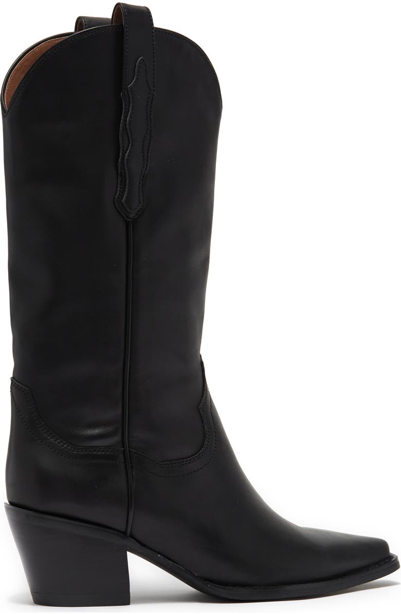 Jeffrey Campbell Floured Western Boot, Alternate, color, Black