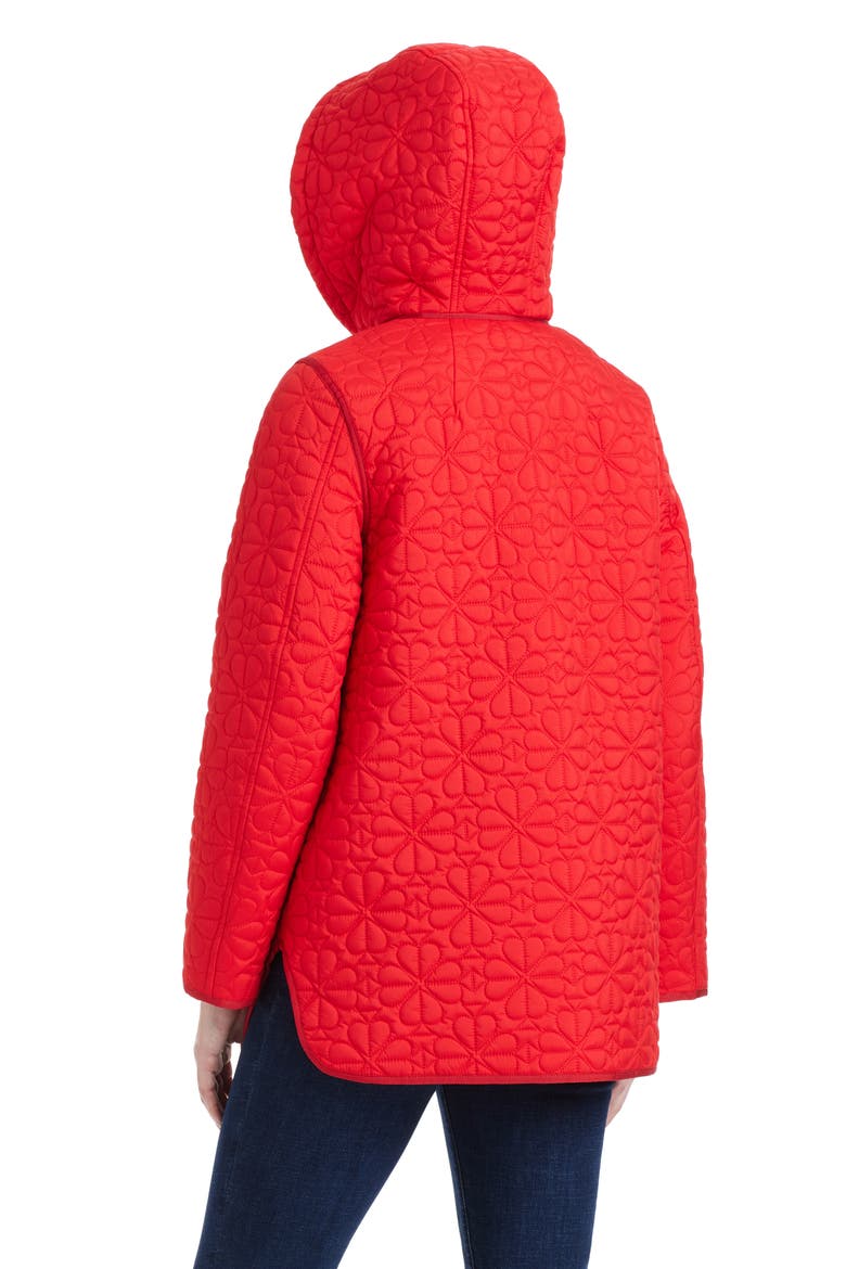 spade floral quilted a-line jacket, Alternate, color, CLASSIC RED