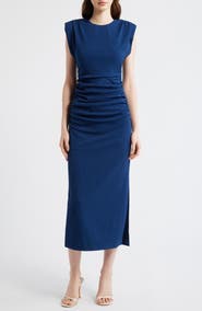 Vince Camuto Cap Sleeve Textured Knit Midi Dress