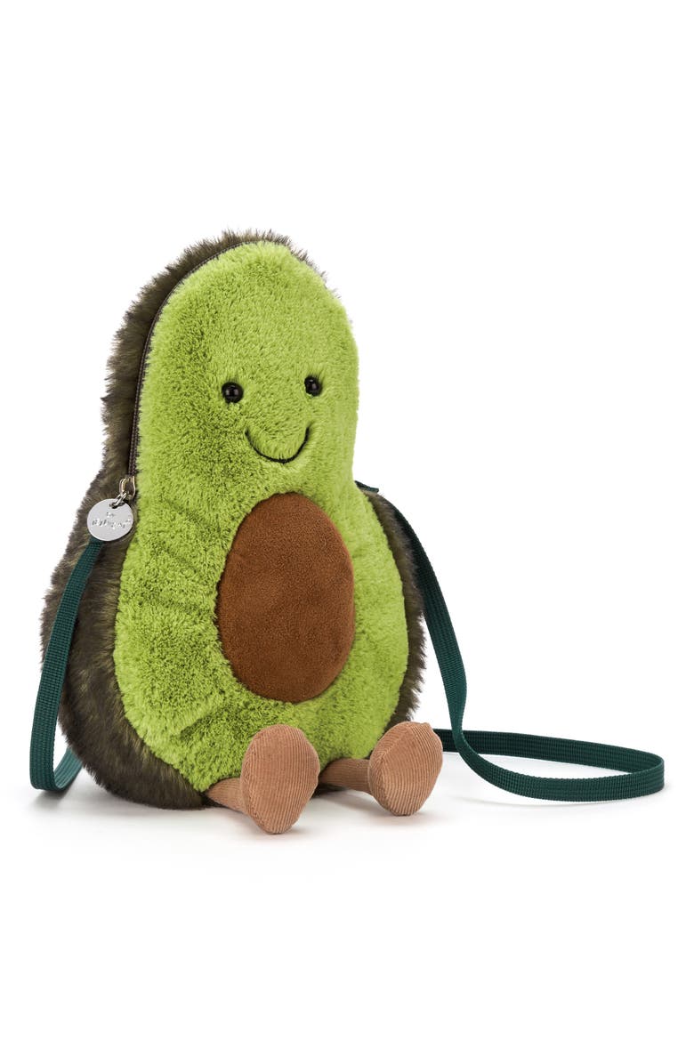 Jellycat Kids' Avocado Plush Crossbody Bag, Main, color, 
