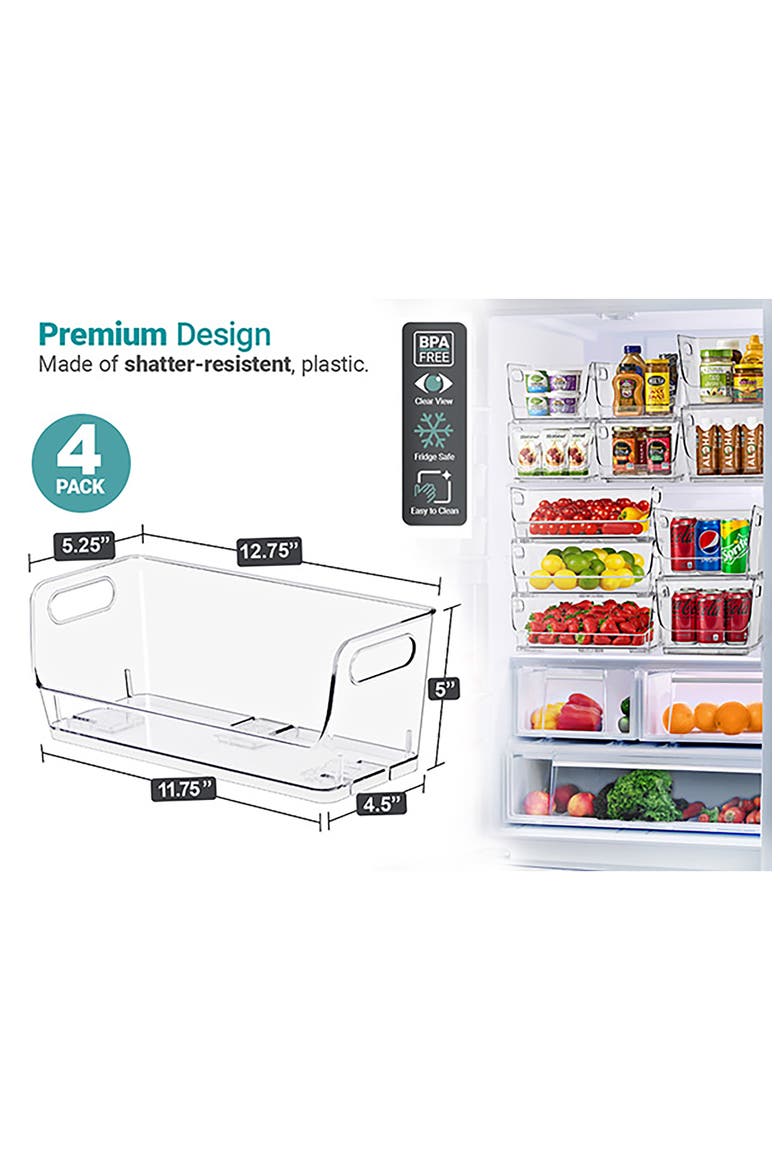 Stackable Open Front Storage Bins, Alternate, color, NO COLOR