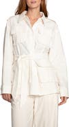 Belle & Bloom Still Storm Belted Cotton & Linen Jacket