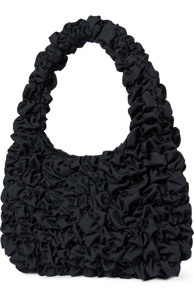 Loeffler Randall Smocked Mini Shoulder Bag, Alternate, color, Black