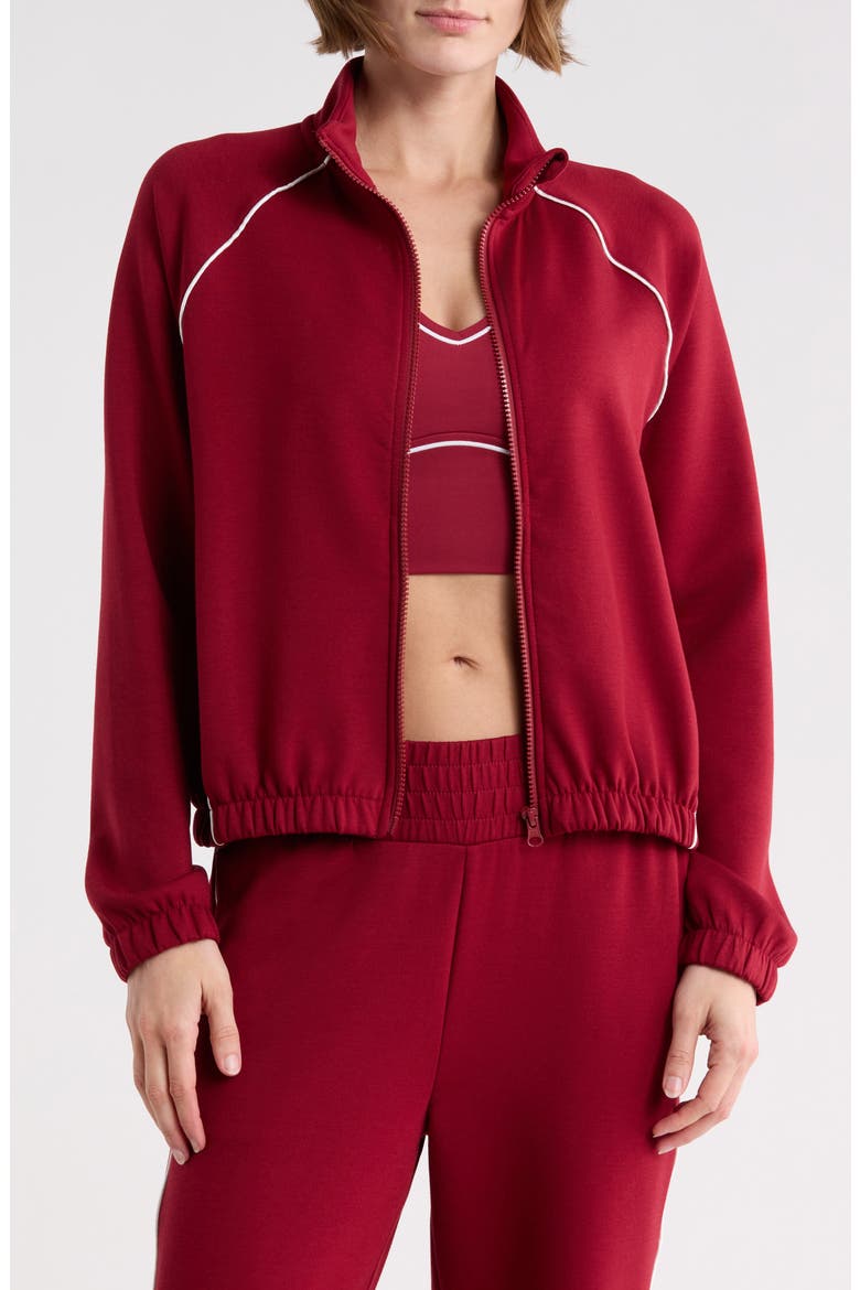 SoftLite Moonlight Zip Bomber Jacket, Main, color, CHERRY ROYALE-WHITE