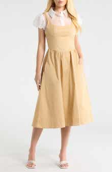 Carrington Mixed Media Midi Dress