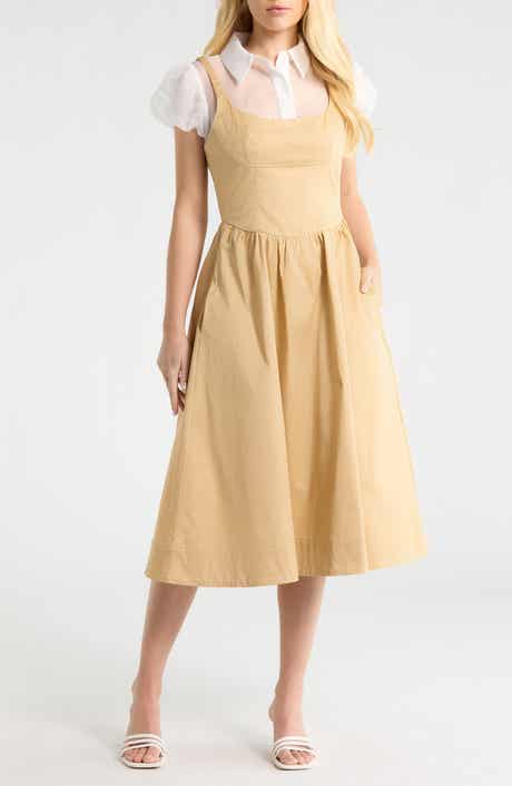ASTR the Label Carrington Mixed Media Midi Dress