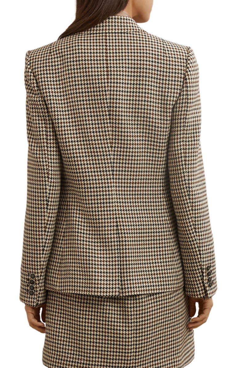 Reiss Hartley Houndstooth Double Breasted Blazer, Alternate, color, Neutral Check