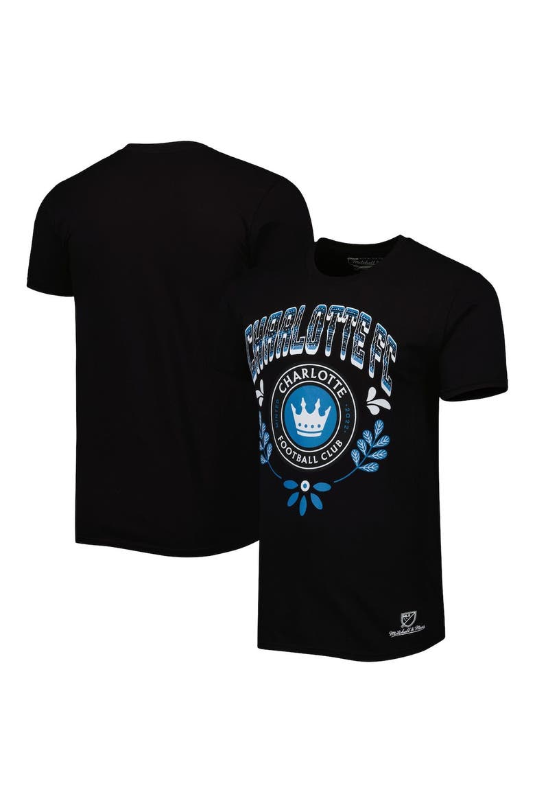 Men's Mitchell & Ness Black Charlotte FC Serape T-Shirt, Main, color, Black