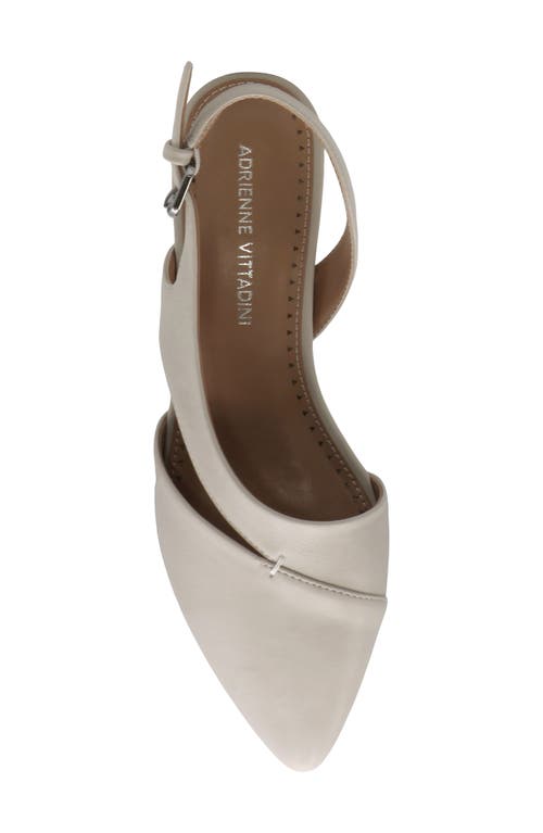 Adrienne Vittadini Pasca Pointed Toe Flat In Ecru