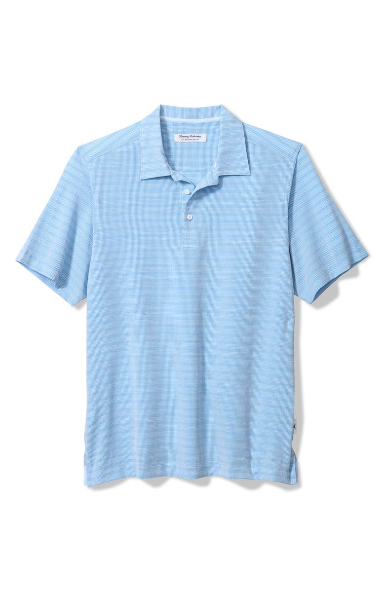 Tommy Bahama Bahama Coast Scala Stripe Polo, Main, color, Steel Blue