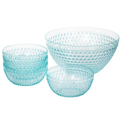Plastic Bowl Set with Serving Bowl