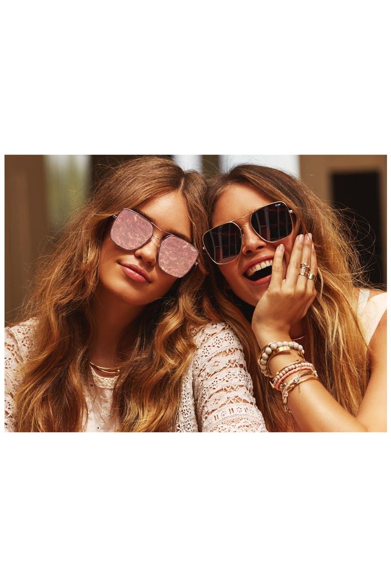 Australia Stop & Stare 58mm Square Sunglasses, Alternate, color, PINK/ PINK