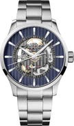 MIDO Multifort Skeleton Vertigo Blue Automatic Bracelet Watch, 42mm