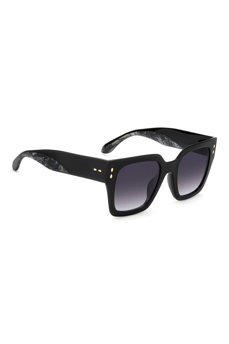 52mm Gradient Square Sunglasses, Alternate, color, BLACK MARBLE GREY/ VIOLET SF