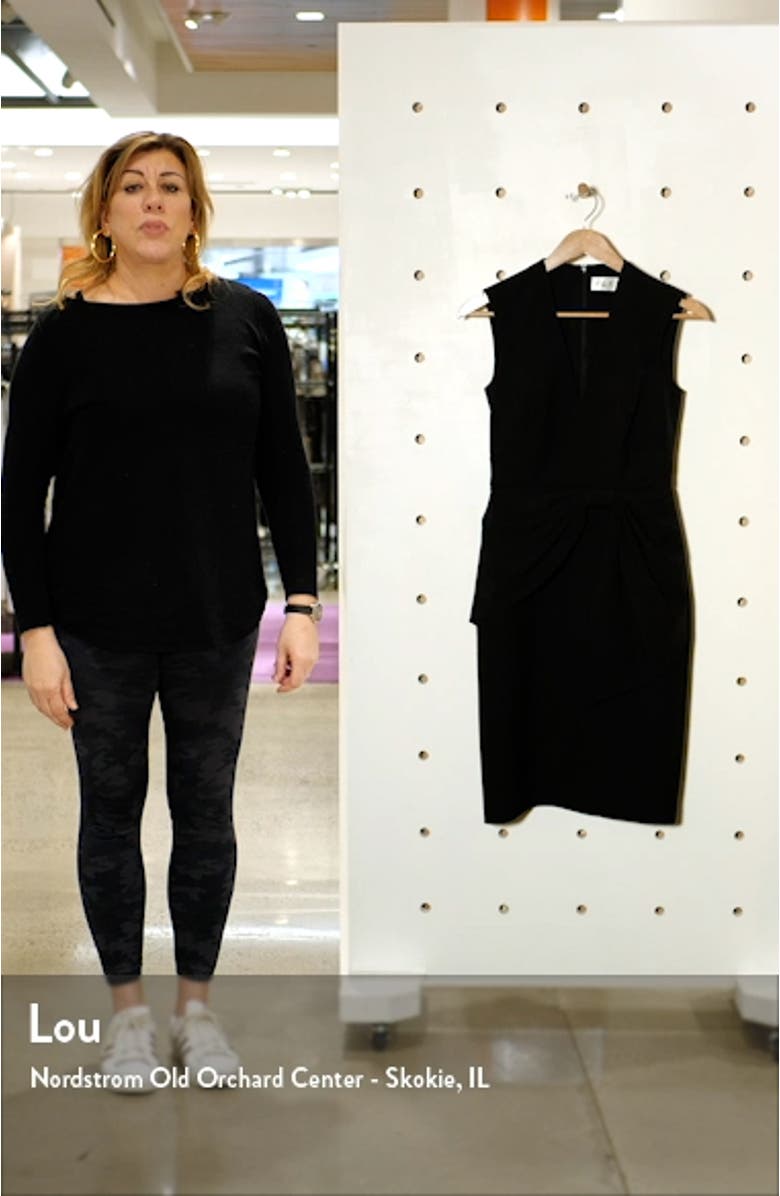 Knot Detail Sleeveless Sheath Cocktail Dress, sales video thumbnail