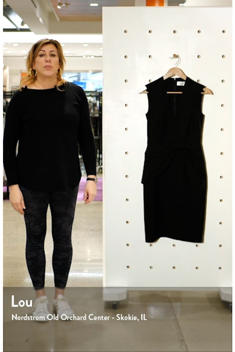 Knot Detail Sleeveless Sheath Cocktail Dress video