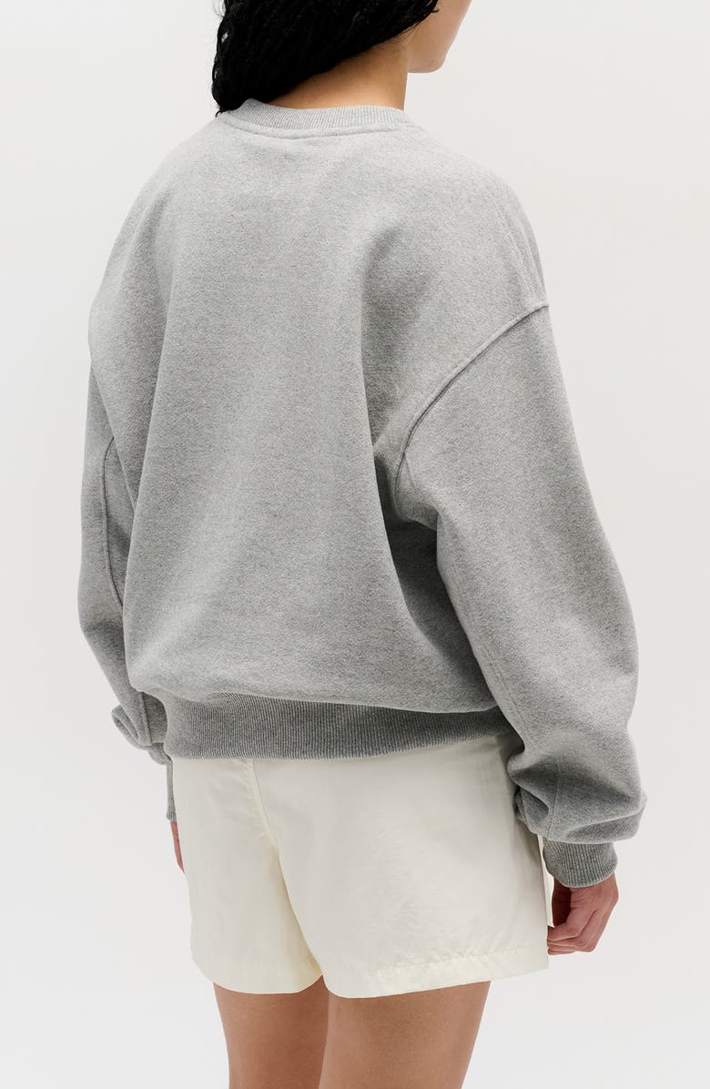 New Balance Made in USA Oversize Cotton French Terry Crewneck Sweatshirt, Alternate, color, Athletic Grey