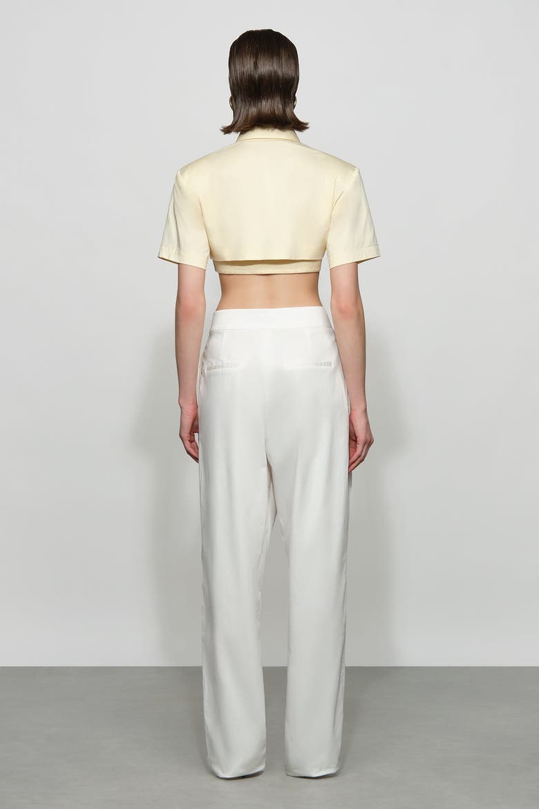 Leon Pant in Cotton Poplin, Alternate, color, White