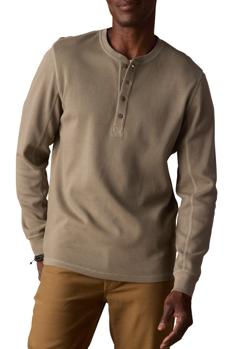 Vintage Thermal Mountain Henley, Main, color, MOSS