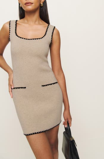 Reformation Isabelle Regenerative Wool Embroidered Minidress | Nordstromrack