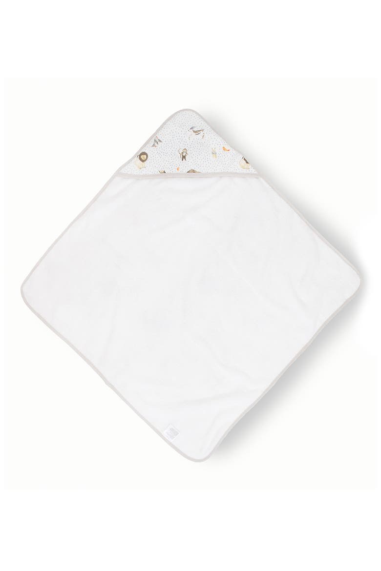 Cotton Muslin & Terry Hooded Infant Towel, Alternate, color, PARTY ANIMALS