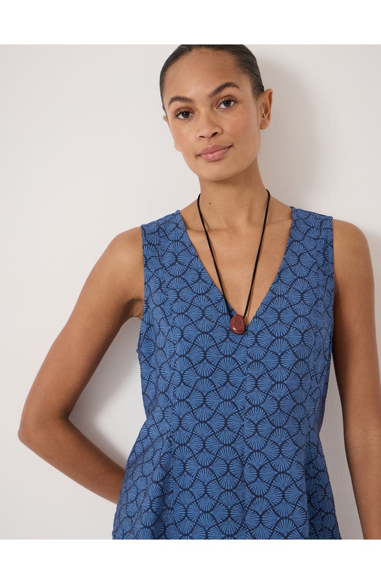 Hush Sybil V-Neck Air Flow Godet Top, Alternate, color, Seashell Navy