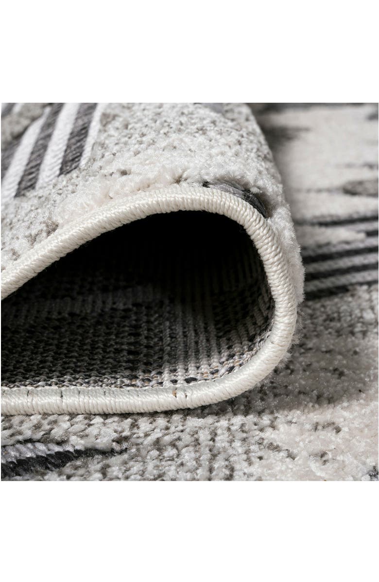 JONATHAN Y Sumak High-Low Pile Neutral Diamond Kilim Indoor/Outdoor Area Rug, Alternate, color, Gray/White/Black