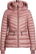 Tommy Hilfiger Packable Chevron Puffer Jacket with Hood