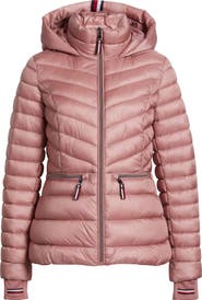 Tommy Hilfiger Packable Chevron Puffer Jacket with Hood